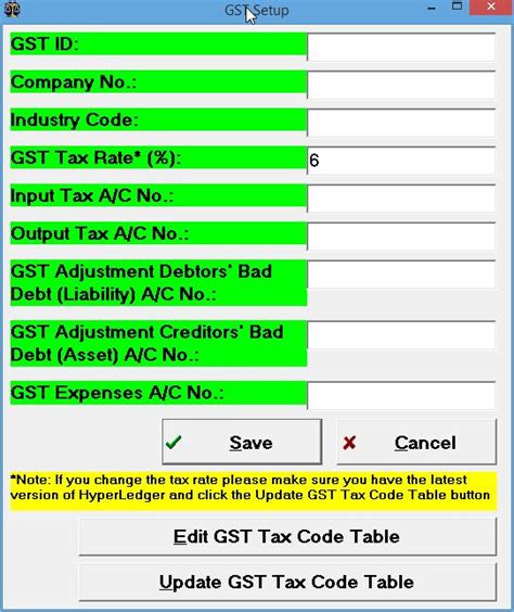 Goods and services tax (gst malaysia) will be implemented with effective from 1 april 2015 and gst rate is fixed at 6 (%) per cent. Setting up your ledgers and accounts