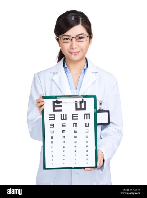 Optician With Eye Chart Stock Photo Alamy