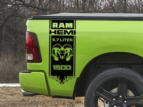 Product Dodge RAM 1500 Hemi 5 7 Liter 4X4 Bed Side Graphic Decals