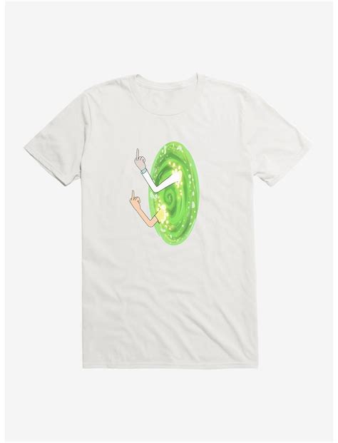 Rick And Morty Portal Middle Finger T Shirt Boxlunch