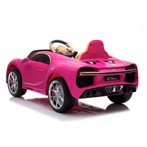 Licensed Buggati Chiron 12v Battery Electric Ride On Car In Pink