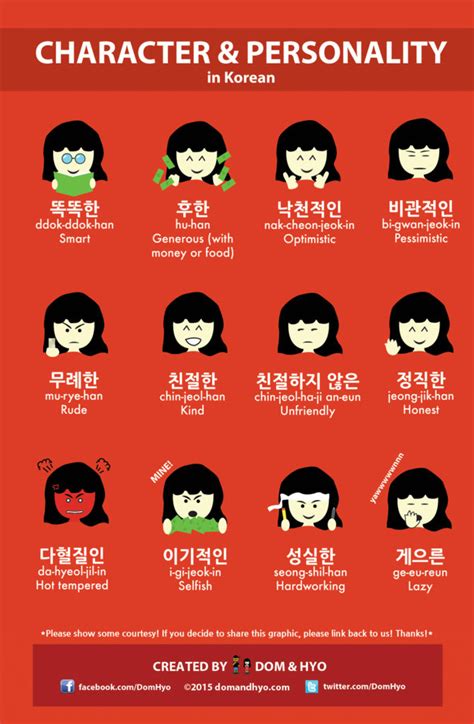 We did not find results for: Learn Korean: Character and Personality Vocabulary | Dom ...