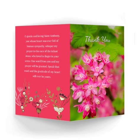 Spring Flowers Acknowledgment Card Thank You Cards