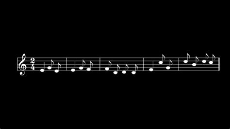 Musical Notes On The Black Background Stock Footage Video
