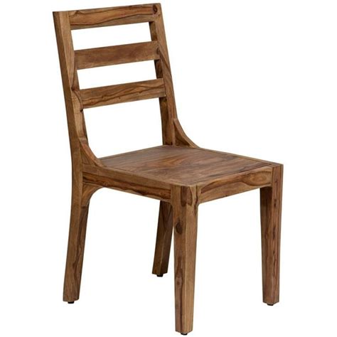 Hawthorne Collections Avalon Solid Sheesham Wood Dining Chair Brown