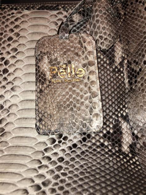 The Pelle Python Skin Collection Gray Color Python Leather Tote Bag Ebay
