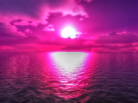 Purple Sunset Over The Ocean By Tommyqwerty On Deviantart