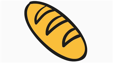 bread loaf cartoon illustration hand drawn animation transparent