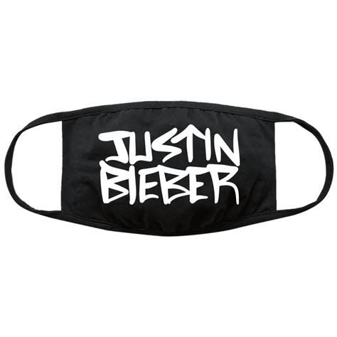 Justin Bieber Logo Face Mask Musicians Make Branded