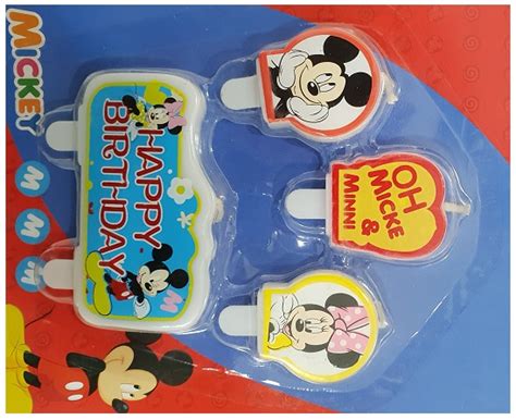 Mickey And Minnie Mouse Birthday Candle Set Candle508246 986