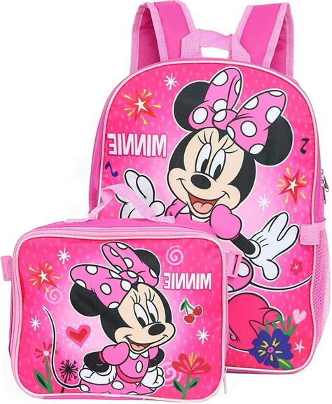 Disney Minnie Mouse Girls School Backpack Lunch Box