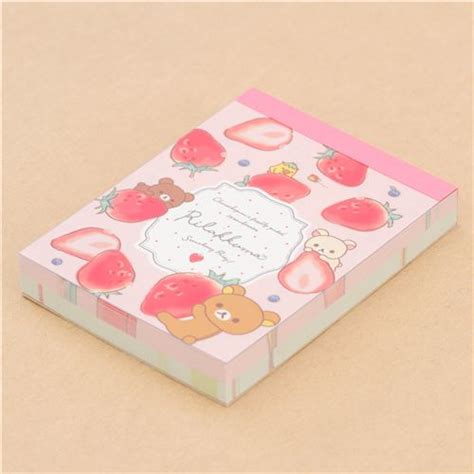 Peach Mini Rilakkuma And Strawberry Note Pad From Japan Modes4u