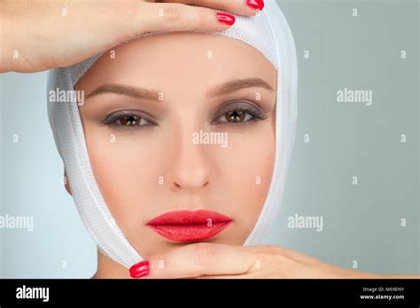Beauty Fashion And Plastic Surgery Concept Beautiful Woman After