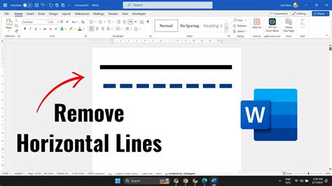 How To Remove Horizontal Lines In Word Youtube