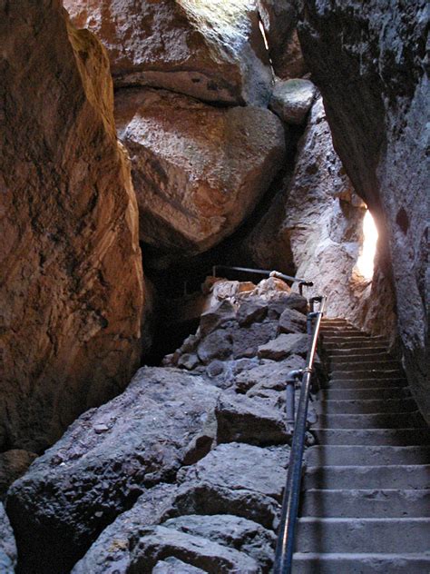 Steps In Bear Gulch Cave Pinnacles National Park California