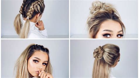 Easy twisted halo updo for medium hair. Hair, Survive Finals! My Study tips + Hair, Makeup ...