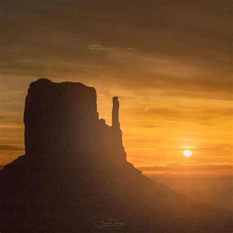 Mitten Moonrise Moonrise In Monument Valley Next To One Of The
