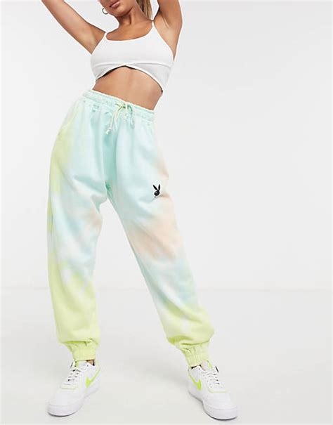Missguided Playboy Co Ord Oversized Jogger In Tie Dye Asos
