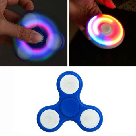 light up color flashing led fidget spinner tri spinner hand spinner finger spinner toy stress