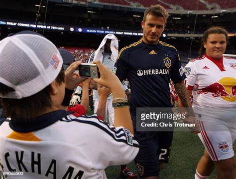 David Beckham Of The La Galaxy Walks Onto The Field Prior To Their