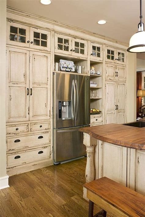 From reclaimed wood to antiques. Modern Distressed White Kitchen Cabinets - Kitchen Ideas Style