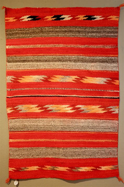 Transitional Navajo Saddle Blanket With Diagonal Weave 329 Charleys