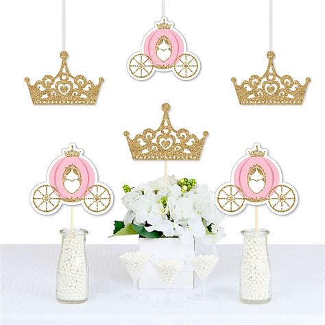 Little Princess Crown Decorations Diy Pink And Gold Princess Baby