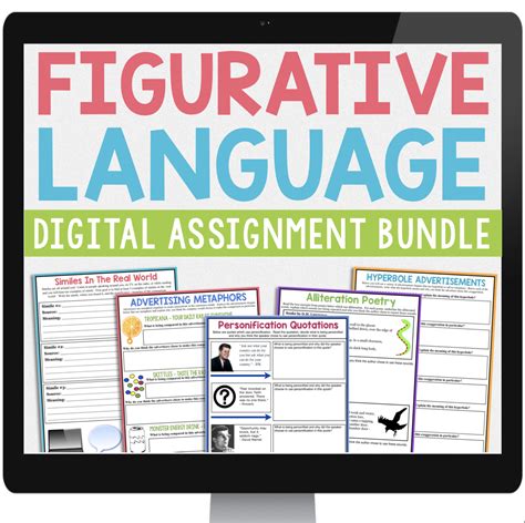 Figurative language, also called a figure of speech, is a word or phrase that departs from literal language to express comparison, add emphasis or clarity, or make the writing. DIGITAL FIGURATIVE LANGUAGE ASSIGNMENTS - prestoplanners.com