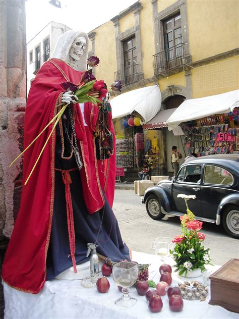 Santa Muerte Roja Statue Baptized Fixed Made In Mexico Aghipb