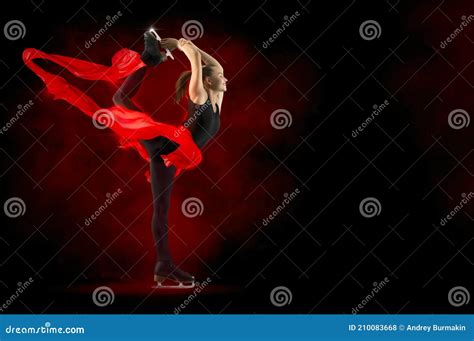 Biellmann Spin Woman Figure Skating In Action Stock Photo Image Of
