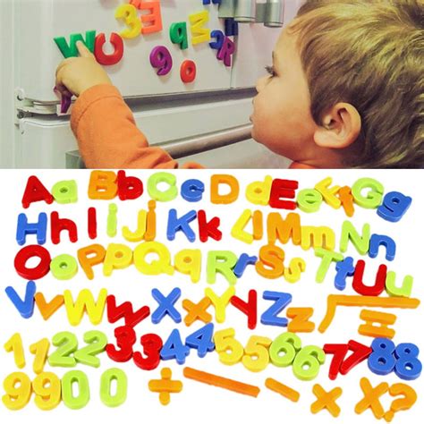Zhaomeidaxi 78pcs Magnetic Lowerupper Case Alphabet Letters Number For