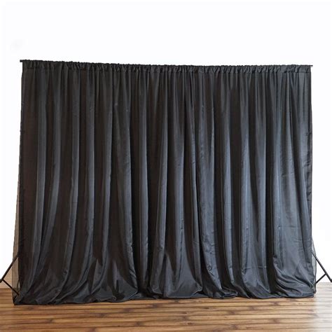 20ft X 8ft Black Chic Inspired Backdrop Curtain Fabric Backdrop