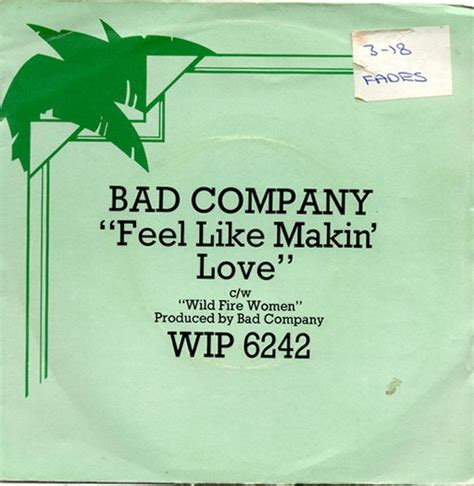 Bad Company Feel Like Makin Love Vinyl 7 45 Rpm Single Promo
