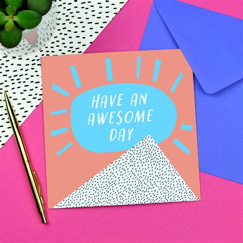 Have An Awesome Day Card By Paper Plane