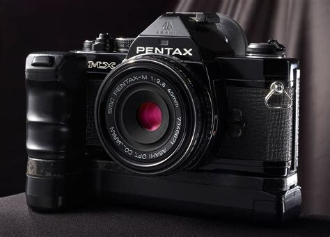 Pentax Mx Black Winder 40 Mm F 28 Pentax Camera 35mm Camera Camera