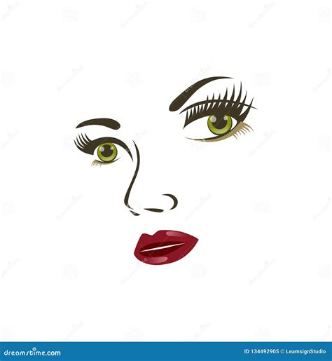 Beauty Woman Face Design Vector Stock Vector Illustration Of Mascot