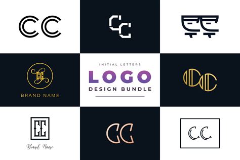 Set Of Collection Initial Letters Cc Logo Design 2964853 Vector Art At