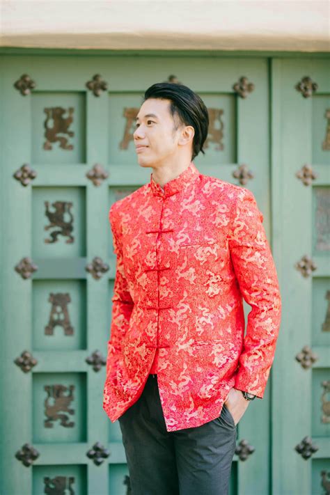 Chinese Wedding Mens Brocade Jacket East Meets Dress Shang Jacket