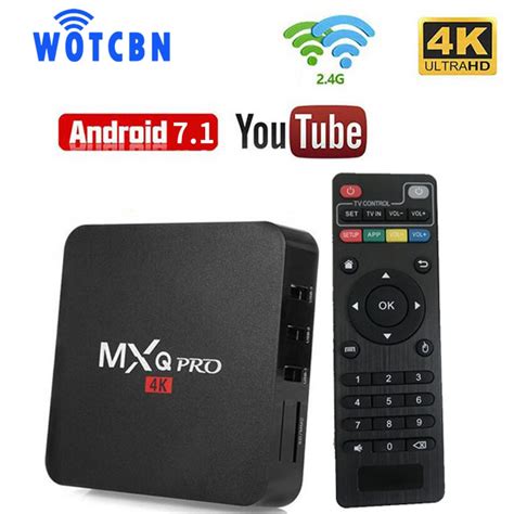 Tv Box Mxq Pro 4k Smart Android 7 1 Hd 3d 24g Wi Fi S905w 4 Core Beecost