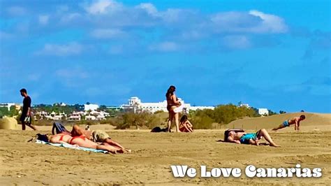 Gran Canaria Maspalomas Beach Life 🏝19 January 2021 🌞 Youtube