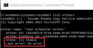How To Resolve Vss Writer Errors Without Rebooting Vshadow