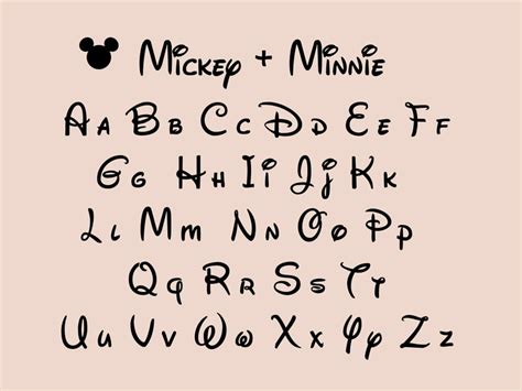 Disney Letters Ii Disney Font For Cricut Alphabet Svg Fonts Etsy