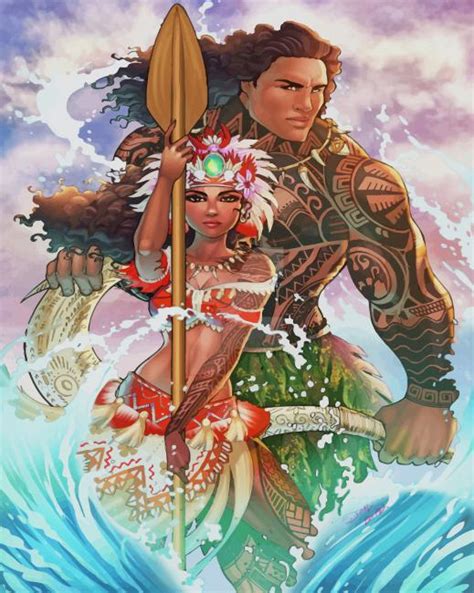 Moana And Maui Art New Paint By Numbers Canvas Paint By Numbers