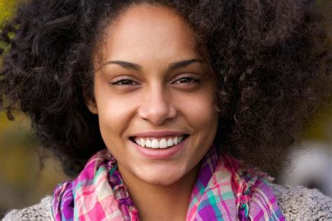 Beautiful African American Woman Face Smiling Stock Image Everypixel