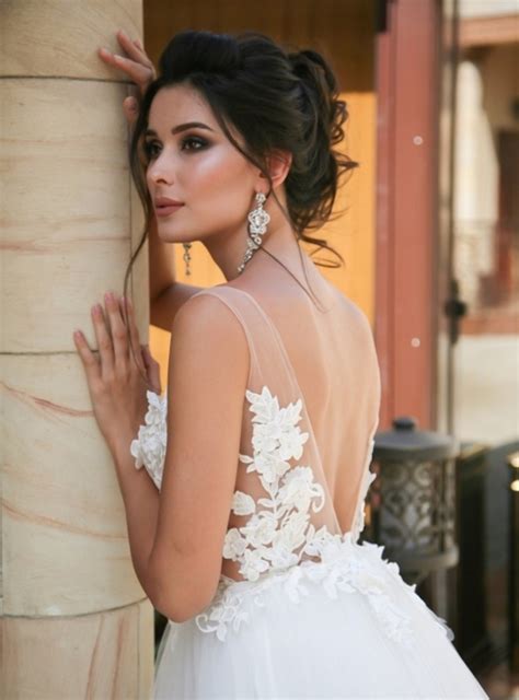 Ivory Wedding Dress Beige Wedding Dress Open Back Dress Etsy