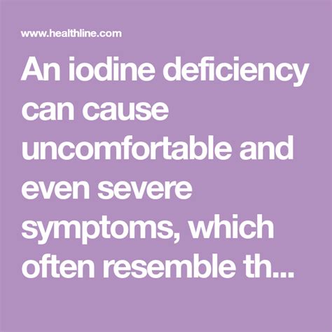 10 Signs And Symptoms Of Iodine Deficiency Iodine Deficiency Iodine