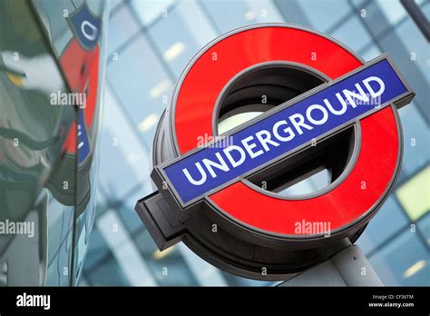 A Close Up View Of The London Underground Tube Sign At Southwark Street Station England Stock