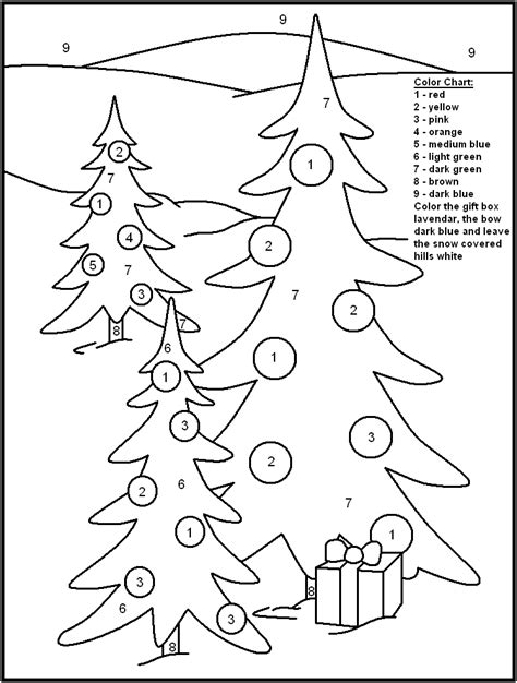 free color by number christmas Color by number christmas pages