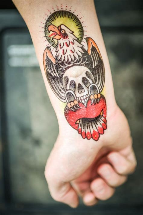 Temporary Eagle Skull Rose Tattoo Classic Tattoo Vintage