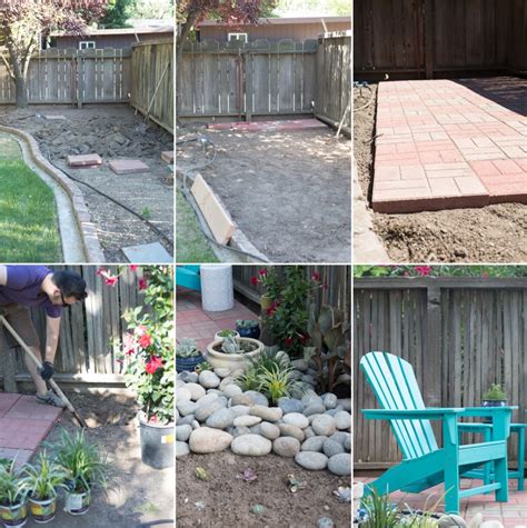 These pavers come in three different sizes allowing you to stagger the look. Easy DIY Backyard Patio with Brick Pavers » Lovely Indeed